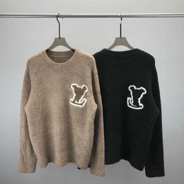 24ss Designer Sweater Men's Plus Size Sudaderas con capucha Sudaderas en otoño invierno Máquina de tejer Acquard e Custom Jnlarged Detalle Cuello redondo Algodón Mejor calidad