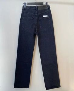 24SS ~ Designer Womens Loewe Jeans Pantalon Dignes Open Fork Terre Capris Denim Pantmand Slimming Jean Pantal