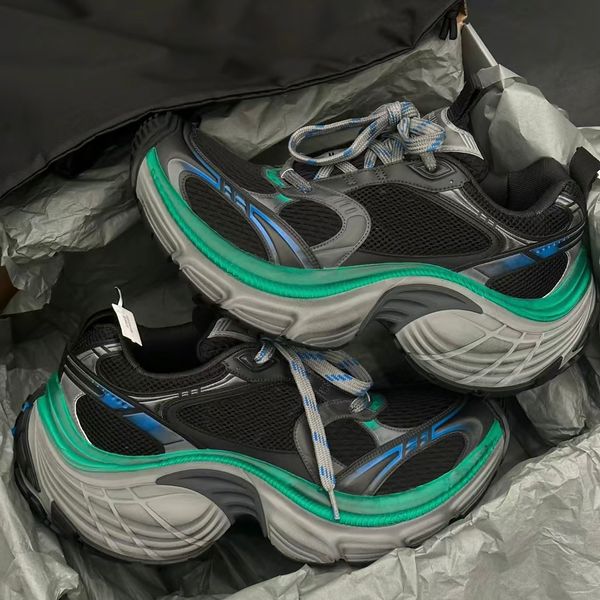 24ss Designers 10XL Sneaker Femmes Hommes Chaussures de sport Paris Volume exagéré Effet usé Mesh TPU et caoutchouc blanc noir gris bleu vert baskets de sport