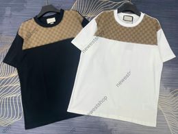 24SS Europe Hommes t-shirts designer Tee Summer montage lettre impression t-shirt à manches courtes T-shirt en coton noir blanc S-XL