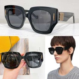 24ss créateurs de mode acétate pour femmes lunettes de soleil lw40128i objectif carré noir lunettes de soleil de la mode