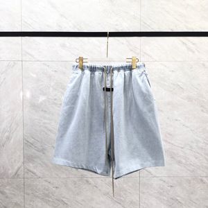 24ss mode été USA cordon élastique lavé Denim Shorts femmes hommes Skateboard court jean haute rue milieu pantalon 0229