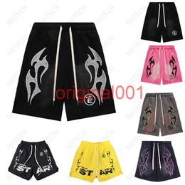 24SS Hellstar Shorts Mens Shorts Studios Sonne comme Heaven Men Women Quality Quality Subs Overshes Star Shorts Retro Water Water Water