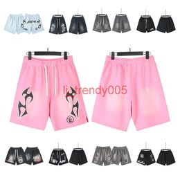 24SS Hellstar Shorts Mens Shorts Studios Sonne comme Heaven Men Femmes Quality Quality SuperdizeS Breechs Hell Star Shorts rétro Water Washing