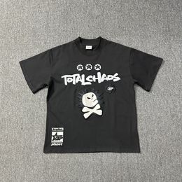 24SS Hip Hop Foam Letter Imprimer T-shirt Men Femmes Femmes T-shirt surdimensionné de haute qualité Tops Coton T-shirt avec étiquettes