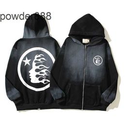 24ss INS NICHE High Street Hoodie Mens and Womens Womens Loosed Ared Aregdrered peluche Helstar