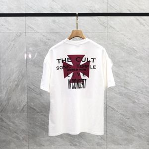 24SS Japon Style UK World Tour Washed Vintage Rock Tee Designer T-shirt Printemps Eté Casual Mode Skateboard Hommes Femmes Tshirt 0115