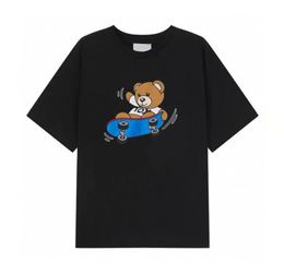 24SS Kid t Shirts Boy Girl T-shirts Vêtements Teen bébé lettre à manches courtes à manches skateboard Bear Tees Tee Tee Tee Tee T-shirt 90-140