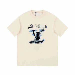 24SS Luxueux Paris Marques Designer L Tshirt À Manches Courtes Crewneck Tee Respirant Hommes Femmes Amoureux De La Mode Lettre Logo Imprimer En Plein Air Streetwear V T-shirt Vêtements