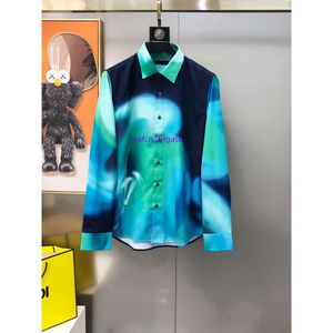 24SS Luxe Designer Overhemd Heren Fashion Association Open Gevoerd Heren Effen Kleur Business Casual Letter Shirt met lange mouwen Direct Spray Gedrukt LogoM-XXXL