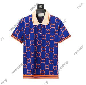 24SS Hommes Designer Tee Polos Hommes Double Lettre Imprimer Polos À Manches Courtes T-shirts Femmes Col Rabattu Classique Violet Bleu Tshirt XXXL