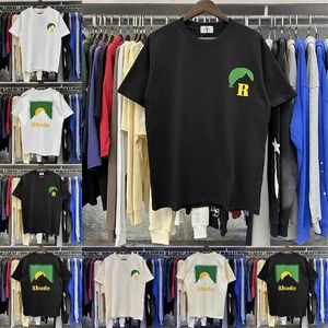 Camiseta con estampado de letras para hombre 24SS, camiseta holgada de gran tamaño a la moda Vintage de alta calidad, camisetas de hip hop