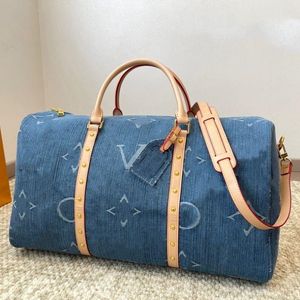 24SS Heren- en dames luxe ontwerper Keepall denim reistas heren handtas schoudertas schoudertas crossbody tas fitness tas lucht rlwt