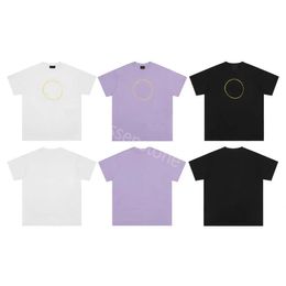 24ss T-shirt pour hommes avec imprimé soleil Hommes Femmes Tee Polo Smlie Face Mode Casual Col rond Manches courtes Vêtements d'été