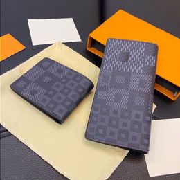 24ss Cartera de diseñador de lujo para hombres Ranura para tarjeta de crédito interior clásica para almacenar notas y facturas Pase de mujer Bolsillo Viaje Walle Eecq