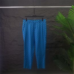 24SS Men's Spring and Summer NUEVA Moda Pantalones de vestimenta para hombres Contador de negocios Casco Traje delgado Pantalones Patrientes de letra a cuadros #A4