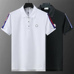 24SS T-shirt pour hommes Polo en coton de créateur Mode d'été Revers Chemises à manches courtes Lettre Polo Broderie T-shirts Vêtements