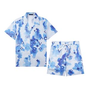 24SS Mens Designers Tracksuis Set Luxury Classic Classic Fashion Shirts Hawaiian Tracksuits Pineapple Print Shorts Shirt Suit à manches courtes 789789