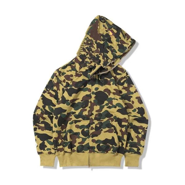 24SSS HOODIE HOODIE FOCK MAN DÉCRIE DÉRESSION HOODIE MEN DÉCRIEURS HOODIES Vestes pour femmes Sweat-shirt Camouflage Camouflage Sweater Cardigan Zipane Casual Long Manneve