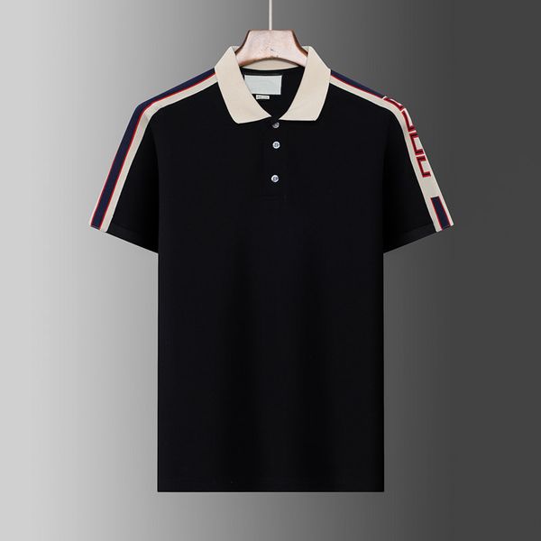 24ss polo para hombre marca retro camiseta clásica hombres camisetas bordado manga corta verano solapa color sólido pecho letra decoración tops m-3xl