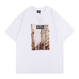 24SS Hommes Chemises Kith Haute Qualité Hommes Femmes Designer T-shirt Lettre Imprimé Mode Homme T-shirt Topquality Taille US S-XXL