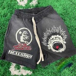 24SS MENS Shorts Hellstar Shorts Studios Sonne comme Heaven Men Women Quality Quality Trawstring Breechs Breechs Hell Star CRKA