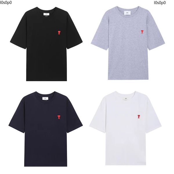 T-shirt pour hommes 24SS T-shirt t-shirt Amis Amis Fashion T-shirt Designer Summer 100% Coton Red Coeur Un couple brodé T-shirt Street Leisure Haikyuu Vêtements 613