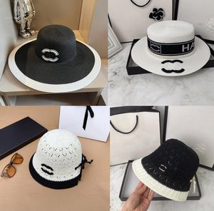 24ss Heren Dames Canvas Brede Rand Hoeden Emmer Hoeden Ontwerpers Caps Hoeden Dames Voorzien Cap Mode Fedora Letter Streep Mannen Pet Beanie Motorkap