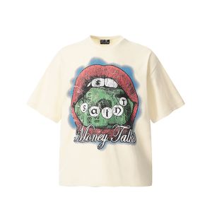 24ss Nouvelle Arrivée Japon Grande Bouche Vintage Imprimer Tee Hommes t-shirt Printemps Eté Femmes Oversize Street skateboard Casual coton Tshirt 0201