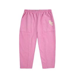 24SS NIEUWE BC -serie Boys 'Gedrukte Casual Girls' Denim Backstraps Children's Sports Pants L2405