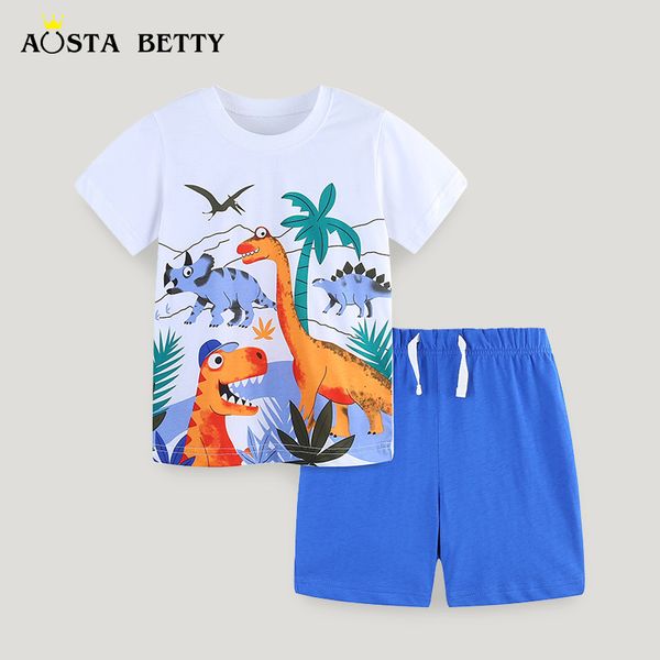 24SS Nouveau créateur Aostabetty Childrens Vêtements pour enfants pour garçons et filles Sports Baby Baby Infant Short T-shirt Short Clothes Kids