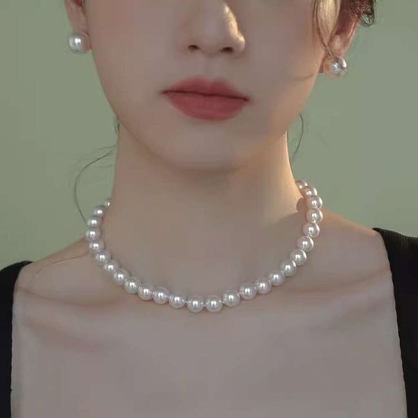 Collier de perles Shijia baroques pour femmes, bijoux de styliste, polyvalent, pur et de haute qualité, 24ss, nouvelle collection