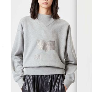 24SS Nouveau créateur de printemps et de chemise d'automne mode nouvelle lettre flocage triangle imprimé sweat-shirt sweat à haine à manèges à manches longues décontractées pour femmes