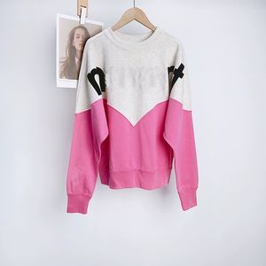 24SS Nuevo diseñador Sudadera con capucha Isabels Marant Clásico Algodón Cuello redondo Mujeres Letra caliente Flocado Imprimir Casual Versátil Sudaderas con capucha Suéter Marea Tops