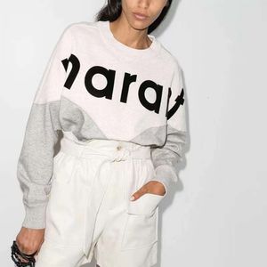 Sweat-shirt de nouveau designer 24SS Isabels marant classic coton rond cou rond femme lettre flocage imprime