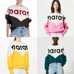 24SS Isabels Marant New Designer Cotton Sweatshirt Slim Classic Hot Letter Imprimé Femmes Casual Versatile Long Sweat Sweator Sweator Sweater Trendy Tops