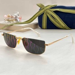 24SS Nouvelles femmes Designer Lunettes de soleil aviateur GG0627S Luxe Métal Hommes Lunettes de soleil Lentille avec logo Métal Cadre rectangulaire Mode Business Dames Lunettes de qualité supérieure