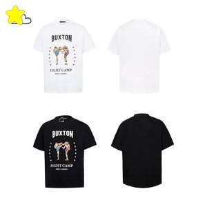 24SS surdimensionné Streetwear imprimé T-Shirt hommes femmes coton T-Shirt noir blanc T-Shirt
