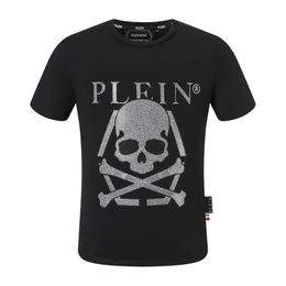 24SS Plein Bear T Shirt Mens Designer Tshirts Ropa de marca Rhinestone PP Skull Men Camiseta Redonda SS y con cristales Top de camiseta Hip Hop 161211