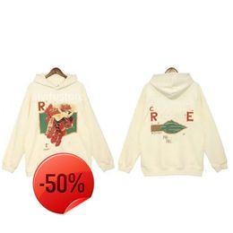 24ss Rhudes hommes sweat à capuche Felpa Uomo Niche marque de mode Sudadera hiver Long col rond pull bas