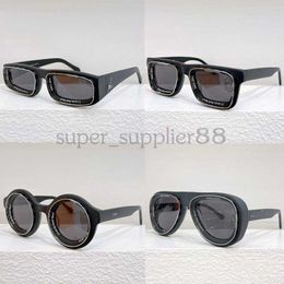 Super Vision Gafas de sol cuadradas Z2389W Gafas de sol de diseñador para mujeres Hardware de color de acetato de acetato negro UV400 Lentes gris oscuro Gamias aerodinámicas