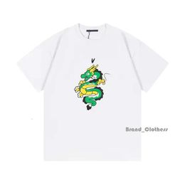 24ss Printemps Été Europe Paris Dragon Print Skateboard Tee Mode Hommes T-shirt à manches courtes T-shirts pour hommes Nouveau Kaus Ted Laso Saison 2 Kaus FC Richmond Sepak 2623