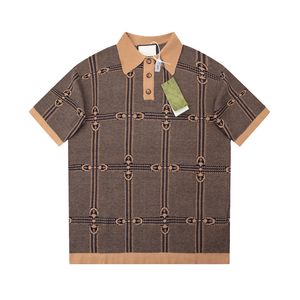 24ss Primavera Verano Italia Estilo Tela de Lana Tejido Jacquard Camiseta Diseñador Camiseta Casual Moda Monopatín Hombres Mujeres Camiseta 0301