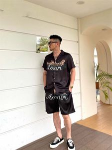 24ss élégant hawaïen créateur de chemise décontractée pour hommes alphabet floral 3d Summer Summer Summer Resort Shirt Shirt Taille M-xxxl # A1