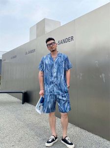 24ss élégants Hawaiian Designer Men's Casual Shirt Set Floral Alphabet 3D Imprimé Summer Resort Resort Beach Shirt Set Taille M-XXXL # A10