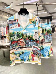 24SS Élégant créateur de chemises décontractées pour hommes Alphabet Floral 3D Summer Summer Summer Resort Beach Shirt Set Taille M-XXXL # A8