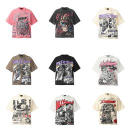 24SS Summer Fashion Heren Dames Designer T -shirt Hip Hop Kleding Shirts Women T shirts verf paarden Korte mouwen Cottom Tee los