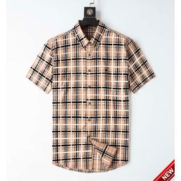 24ss ~ Chemises d'été pour hommes designer de mode classique confortable affaires décontractées 100% coton chemise formelle pour hommes, plus la taille M-3XL # 99