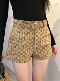 24SS Summer Paris Designer Short Femme Luxe Double Lettre De Broderie Courte Femme Leggings Pour Pantalon Kaki En Plein Air