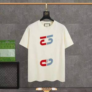 24ss Summer Paris T-shirt pour hommes T-shirt de créateur T-shirt de luxe Alphabet T-shirt classique de la mode verte T-shirt en coton décontracté à manches courtes pour femmes